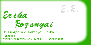 erika rozsnyai business card